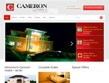 Tablet Screenshot of cameronhotels.net